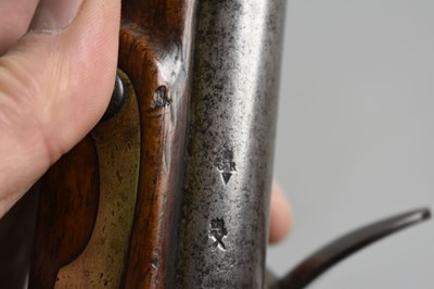 Lot 496 - A SCARCE .650 CALIBRE CANADIAN INDIAN CONTRACT FLINTLOCK PISTOL BY WHEELER & SON