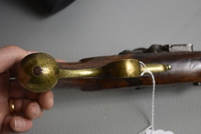 Lot 496 - A SCARCE .650 CALIBRE CANADIAN INDIAN CONTRACT FLINTLOCK PISTOL BY WHEELER & SON