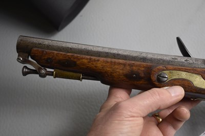 Lot 496 - A SCARCE .650 CALIBRE CANADIAN INDIAN CONTRACT FLINTLOCK PISTOL BY WHEELER & SON