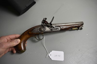 Lot 496 - A SCARCE .650 CALIBRE CANADIAN INDIAN CONTRACT FLINTLOCK PISTOL BY WHEELER & SON