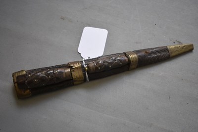Lot 383 - AN 18TH CENTURY SCOTTISH DIRK SCABBARD