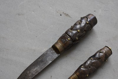 Lot 383 - AN 18TH CENTURY SCOTTISH DIRK SCABBARD