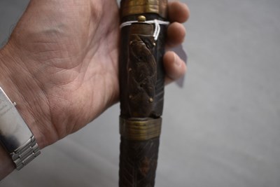 Lot 383 - AN 18TH CENTURY SCOTTISH DIRK SCABBARD