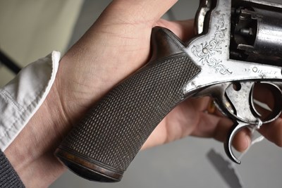 Lot 517 - A 54-BORE FIVE-SHOT PERCUSSION THIRD MODEL TRANTER REVOLVER