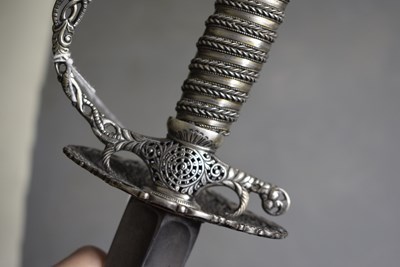 Lot A 17TH CENTURY SILVER HILTED SMALL SWORD