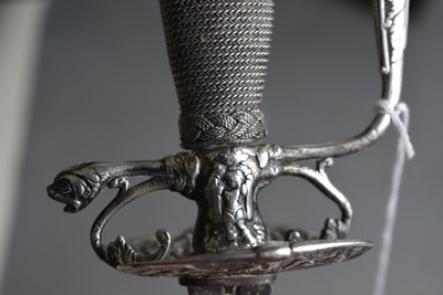Lot 317 - AN 18TH CENTURY SILVER HILTED SMALL SWORD