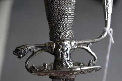 Lot AN 18TH CENTURY SILVER HILTED SMALL SWORD