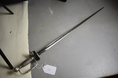 Lot 317 - AN 18TH CENTURY SILVER HILTED SMALL SWORD