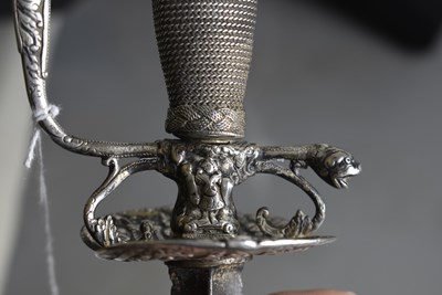 Lot 317 - AN 18TH CENTURY SILVER HILTED SMALL SWORD