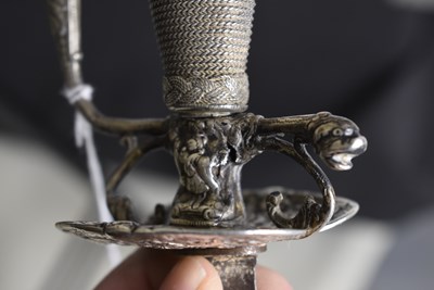 Lot 317 - AN 18TH CENTURY SILVER HILTED SMALL SWORD