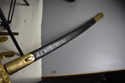 Lot 215 - A GIVR BROAD BLADED 1827 PATTERN NAVAL OFFICER'S SWORD