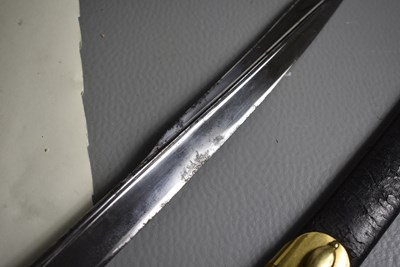 Lot 215 - A GIVR BROAD BLADED 1827 PATTERN NAVAL OFFICER'S SWORD