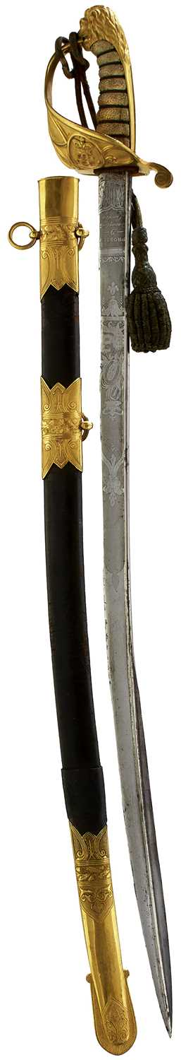 Lot A GOOD GIVR 1827 PATTERN NAVAL FLAG OFFICER'S SWORD