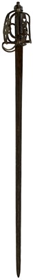 Lot 323 - AN 18TH CENTURY BASKET HILTED BACK SWORD