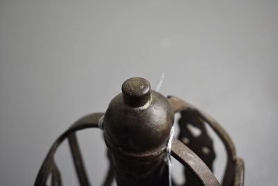 Lot 323 - AN 18TH CENTURY BASKET HILTED BACK SWORD