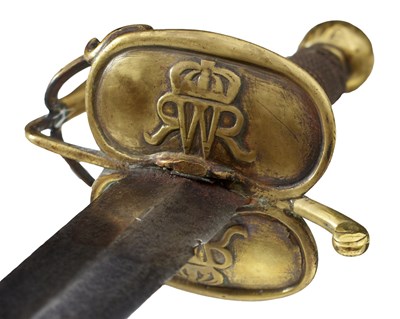 Lot 222 - A VERY RARE WIIIR BRASS HILTED CAVALRY OFFICER'S SWORD