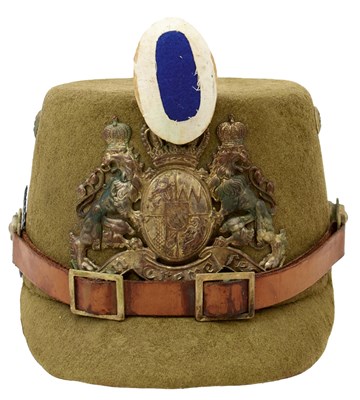 Lot 749 - AN OTHER RANKS BAVARIAN ERSATZ FELT SHAKO