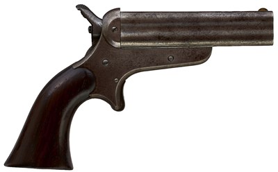 Lot 789 - A .32 CALIBRE RIMFIRE SHARPS AND HANKINS FOUR-SHOT PISTOL