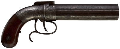 Lot 791 - A. 350 CALIBRE SIX-SHOT ALLEN'S PATENT PEPPERBOX REVOLVER