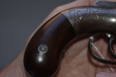 Lot 792 - A SMALL BORE SIX-SHOT PERCUSSION ALLEN & THURBER PEPPERBOX REVOLVER