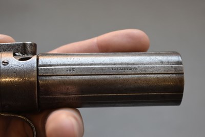 Lot 792 - A SMALL BORE SIX-SHOT PERCUSSION ALLEN & THURBER PEPPERBOX REVOLVER
