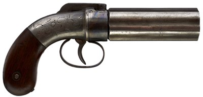 Lot 793 - A .28 CALIBRE PERCUSSION SIX-SHOT MANHATTAN PEPPERBOX REVOLVER