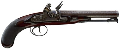 Lot 640 - A CRISP CASED 18-BORE FLINTLOCK BY WILLIAM MILLS