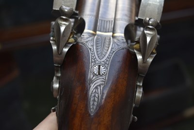 Lot 640 - A CRISP CASED 18-BORE FLINTLOCK BY WILLIAM MILLS