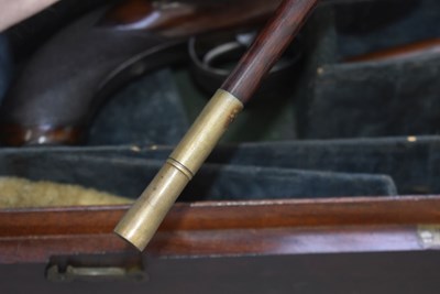 Lot 640 - A CRISP CASED 18-BORE FLINTLOCK BY WILLIAM MILLS