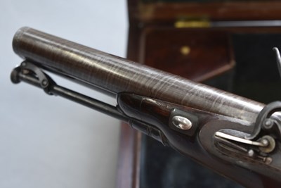 Lot 640 - A CRISP CASED 18-BORE FLINTLOCK BY WILLIAM MILLS