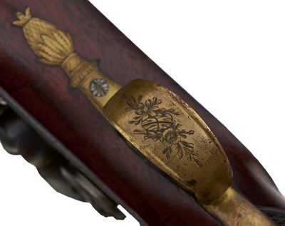 Lot 810 - A CASED PAIR OF .650 CALIBRE FLINTLOCK OFFICER'S OR CITY PISTOLS BY JAMES WILKINSON