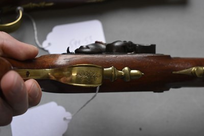 Lot 642 - A PRISTINE PAIR OF FLINTLOCK BLUNDERBUSS PISTOLS BY SHARMAN