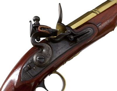 Lot 642 - A PRISTINE PAIR OF FLINTLOCK BLUNDERBUSS PISTOLS BY SHARMAN