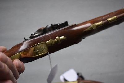 Lot 642 - A PRISTINE PAIR OF FLINTLOCK BLUNDERBUSS PISTOLS BY SHARMAN