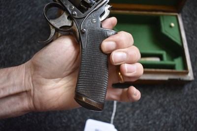 Lot 799 - A CASED 80-BORE FIVE-SHOT PERCUSSION THIRD MODEL DOUBLE TRIGGER TRANTER REVOLVER