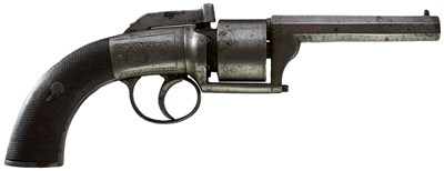 Lot 805 - A 90-BORE SIX-SHOT PERCUSSION TRANSITIONAL REVOLVER BY MICHAEL OF BRISTOL