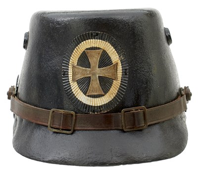 Lot 750 - A PRUSSIAN LANDWEHR RESERVIST'S SHAKO