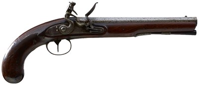 Lot 647 - A PAIR OF 28-BORE FLINTLOCK DUELLING OR OFFICER'S PISTOLS BY BLAIR & SUTHERLANDS