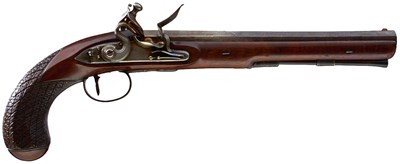 Lot 650 - A 32-BORE FLINTLOCK DUELLING PISTOL BY WOGDON OF LONDON