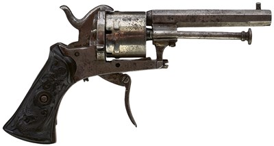 Lot 815 - A SMALL 4MM SIX-SHOT PINFIRE REVOLVER