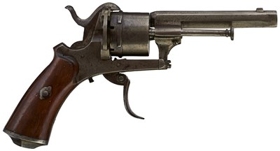 Lot 816 - A 7MM SIX-SHOT PINFIRE REVOLVER