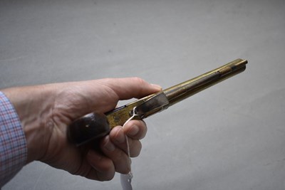 Lot 674 - A 40-BORE FLINTLOCK POCKET PISTOL