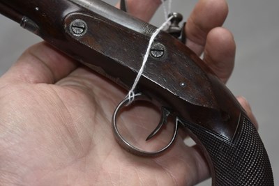 Lot 675 - A 32-BORE FLINTLOCK TRAVELLING PISTOL BY WILLIAM BOND