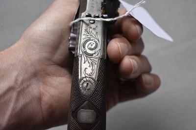 Lot 690 - A CRISP 28-BORE FLINTLOCK BAYONET BELT PISTOL BY JENNENS & CO.