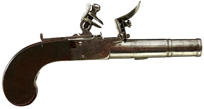 Lot 696 - A PAIR OF 54-BORE BELGIAN FLINTLOCK BOXLOCK POCKET PISTOLS