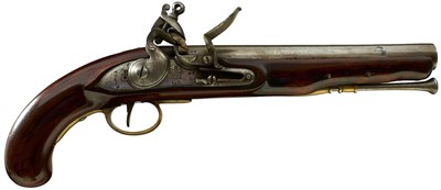 Lot 826 - A .750 CALIBRE FLINTLOCK HEAVY DRAGOONS PISTOL MARKED TO THE KING'S DRAGOON GUARDS