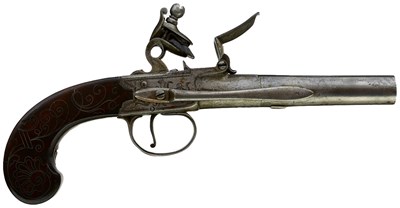 Lot 706 - A 54-BORE FLINTLOCK BOXLOCK POCKET BELT PISTOL