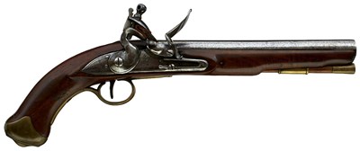 Lot 832 - A .650 CALIBRE FLINTLOCK LIGHT DRAGOON SERVICE PISTOL BY EGG