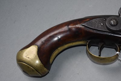 Lot 837 - A .650 CALIBRE EAST INDIA COMPANY FLINTLOCK LIGHT DRAGOON OR SHORT CAVALRY SERVICE PISTOL BY HENSHAW