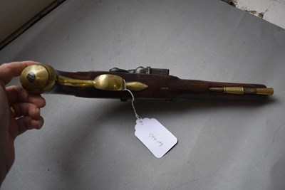 Lot 837 - A .650 CALIBRE EAST INDIA COMPANY FLINTLOCK LIGHT DRAGOON OR SHORT CAVALRY SERVICE PISTOL BY HENSHAW